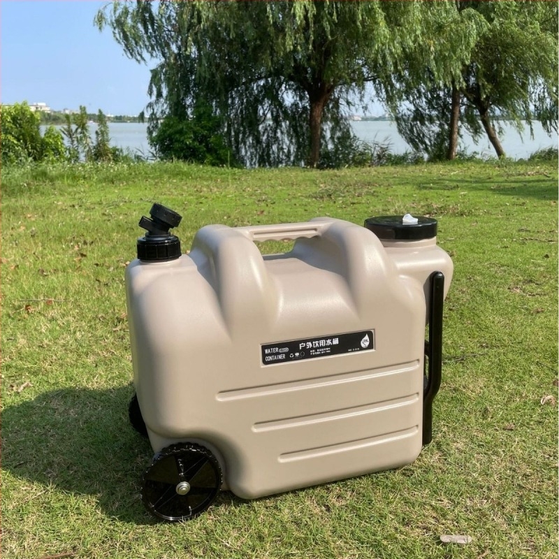 Găleată PE pentru camping în aer liber, furnizată direct din fabrică, cu robinet, tijă de tragere portabilă, rezervor mare de stocare a apei pentru mașină