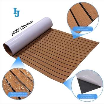 Covoraș antiderapant transfrontalier din imitație de tec EVA pentru puntea de iahturi, izolație impermeabilă la frecare, anti-ultraviolete