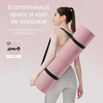 Zhenle Saltea de yoga ecologică, antiderapantă, absorbantă de șocuri, silențioasă, saltea specială de fitness, lărgită și îngroșată, saltea de dans aerobic acasă