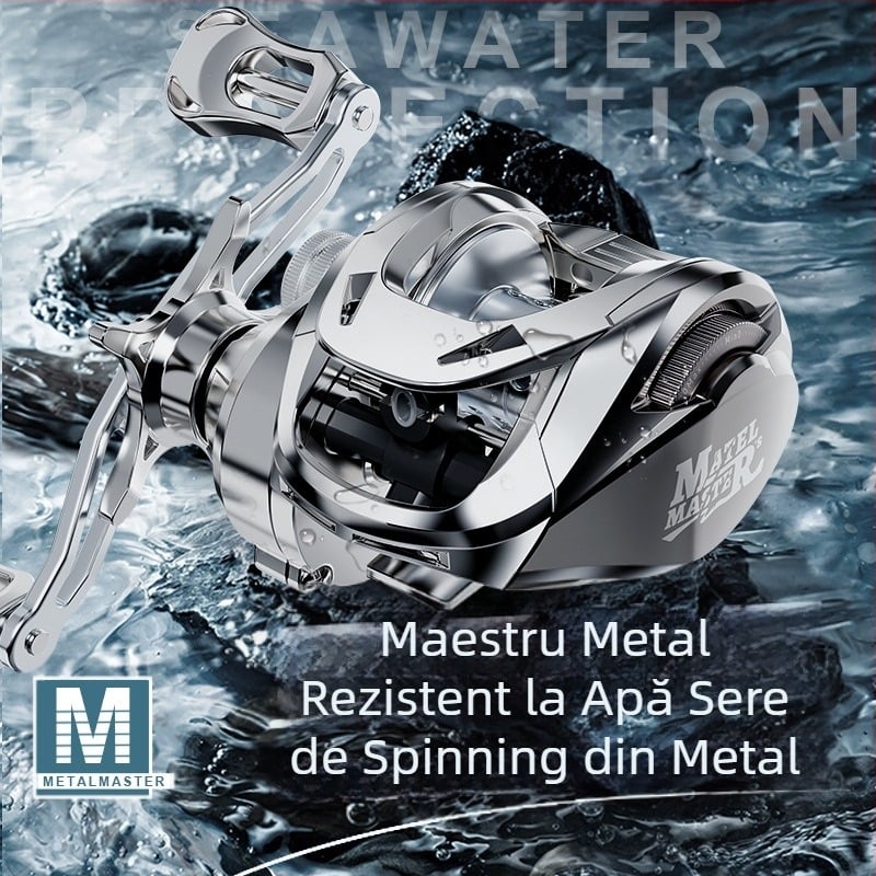 Luya Drop Wheel Pan-Use Wire Cup Black Fishing Wheel Cross-Border Explosions Fish Wheel 2023 New Metal Master