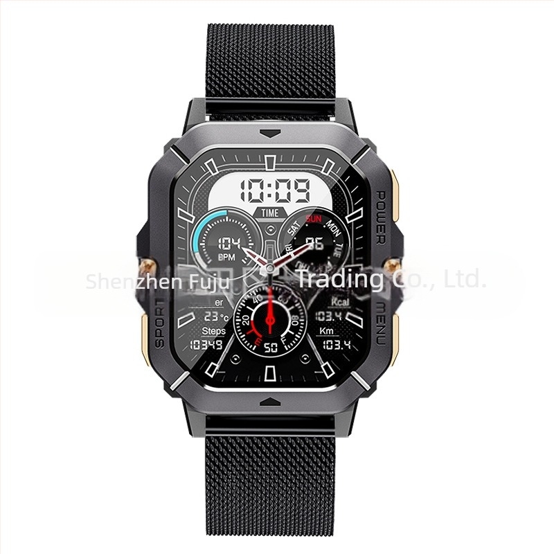 Ceas inteligent CrossBorder C28, Bluetooth, apel, ritm cardiac, monitorizare a somnului, informații, apăsare, numărare pași, ceas sport în aer liber