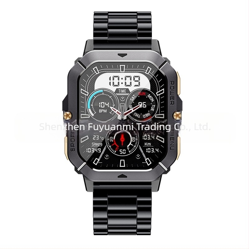 Ceas inteligent CrossBorder C28, Bluetooth, apel, ritm cardiac, monitorizare a somnului, informații, apăsare, numărare pași, ceas sport în aer liber