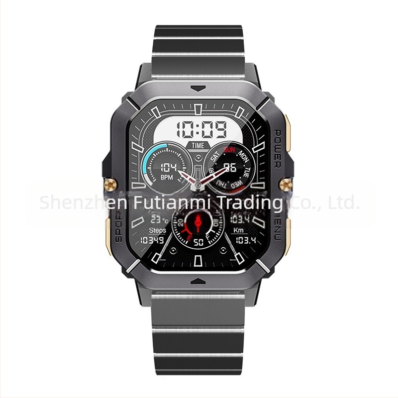 Ceas inteligent CrossBorder C28, Bluetooth, apel, ritm cardiac, monitorizare a somnului, informații, apăsare, numărare pași, ceas sport în aer liber