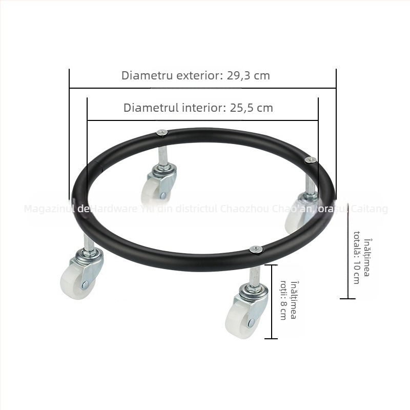 Roată universală specială groasă cu frână, bază pentru cilindru de abur mobil, scripete pentru rezervor de gaz, curea pentru bază cu roată, suport pentru tavă de gaz lichefiat