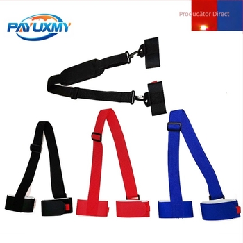 Curea de schi transfrontalieră în stoc, portabilă, curea fixă pentru snowboard dublu, curea de sanie reglabilă