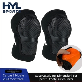 Pentru adulți și copii, patinaj cu role, tunel cu carcasă moale, protecție pentru genunchi, protecție pentru cot, set de glisiere reglabile pentru echilibru, echipament de protecție