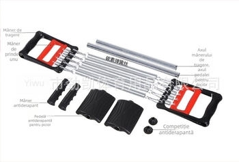 Jinkai dispozitiv de tensionare a pedalelor cu trei scopuri, dispozitiv de întărire a brațelor, expansor de piept cu arc, echipament de fitness pentru birou, dispozitiv de tensionare multifuncțional