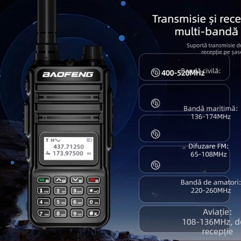 Noul walkie-talkie Baofeng, cu încărcare directă FM, secțiune dublă, pentru șantierul de construcții, auto-condus, tur portabil, en-gros, pentru hoteluri