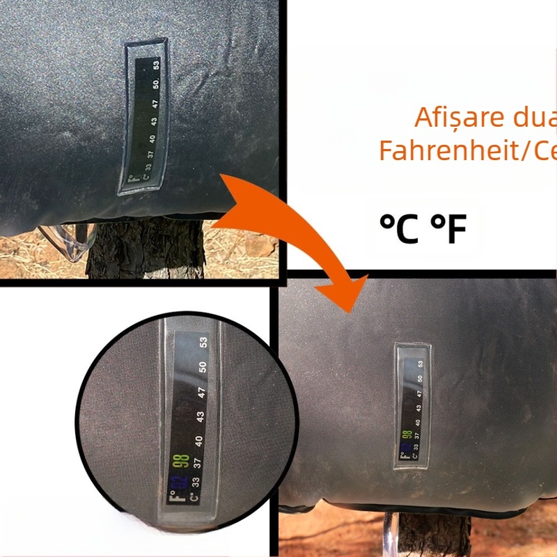 Geantă de duș pliabilă portabilă pentru camping, geantă de baie de mare capacitate, geantă de depozitare a apei de spălare, termometru solar de 20L