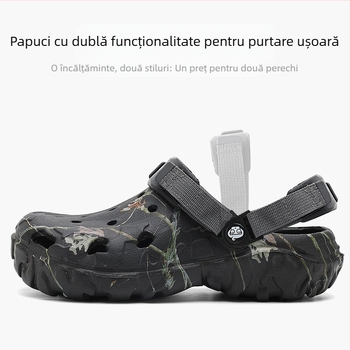 Un pantof, două articole de îmbrăcăminte, saboți transfrontalieri de mărime mare la modă, papuci casual pentru bărbați, încălțăminte de plajă la modă pentru bărbați, pentru exterior