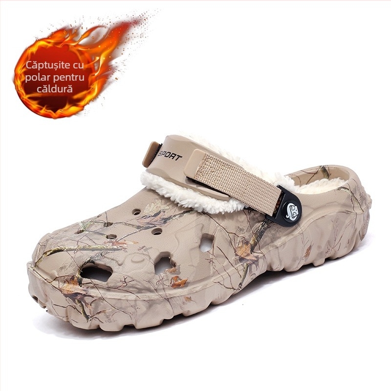 Un pantof, două articole de îmbrăcăminte, saboți transfrontalieri de mărime mare la modă, papuci casual pentru bărbați, încălțăminte de plajă la modă pentru bărbați, pentru exterior