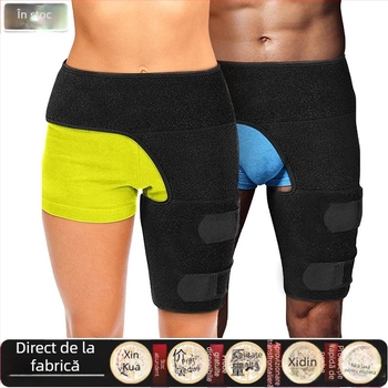 Protecție pentru coapsă sport transfrontalier, alergare, ridicare de haltere, protecție anti-întindere musculară pentru picioare, centură de șold, protecție pentru coapsă fitness, curea de compresie