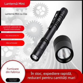 Lanternă mini transfrontalieră din aliaj de aluminiu, lanternă de uz casnic în formă de stilou, lanternă puternică AAA pentru exterior, en-gros