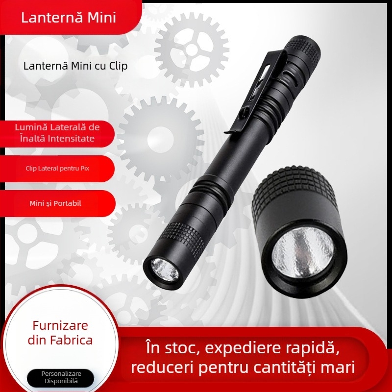 Lanternă mini transfrontalieră din aliaj de aluminiu, lanternă de uz casnic în formă de stilou, lanternă puternică AAA pentru exterior, en-gros