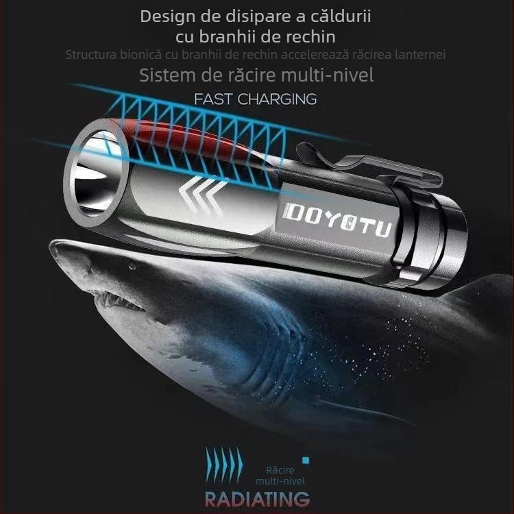 Lanternă LED pentru forțele speciale, lumină puternică, încărcare rapidă, lampă portabilă multifuncțională cu rază lungă de acțiune, lampă de uz casnic cu 9 LED-uri ultra-luminoase