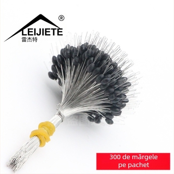 Fasole Space, vrac, 300 de granule, cauciuc negru, o măsline, cilindric, de înaltă concentricitate, echipament de pescuit, outlet din fabrică