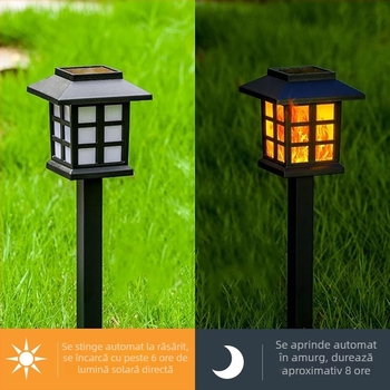 Lumini solare, lumini de gazon, lumini de podea exterioare, lumini cu flacără, lumini de peisaj pentru casă, lumini de grădină pentru vilă, lumini automate