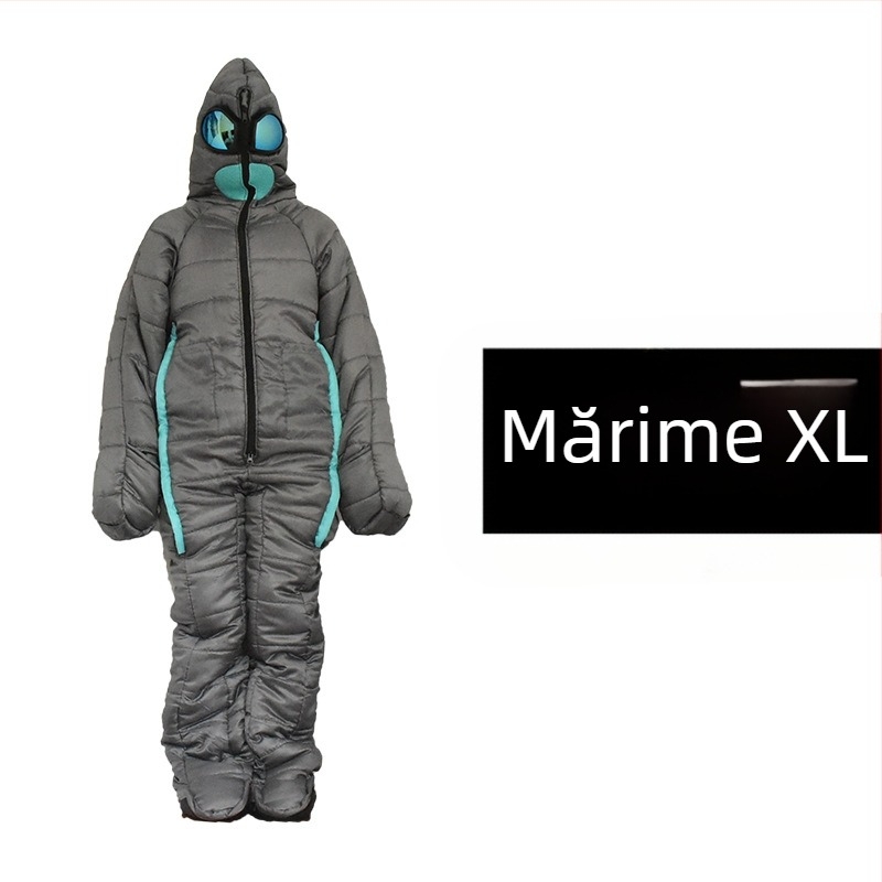 Sac de dormit pentru camping în stil extraterestru, escortă de spital, protecție împotriva căldurii și frigului, citit pe timp de noapte și sac de dormit peste noapte, sac de dormit pentru mumie