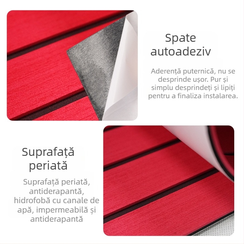 HD Factory în stoc Yacht Caiac Barcă de pescuit Roșu Negru eva Imitație Teak Covoraș antiderapant de înaltă densitate rezistent la UV