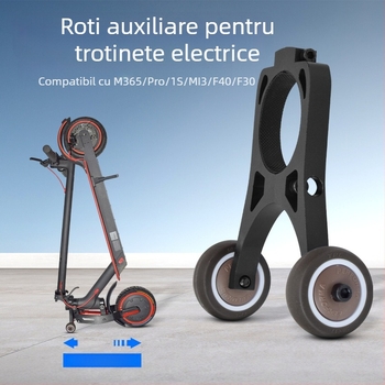 Potrivit pentru suportul auxiliar pentru roată de trotinetă Xiaomi M365/1S/PRO, suportul de depozitare inversat, pliabil, poate fi împins și tras.