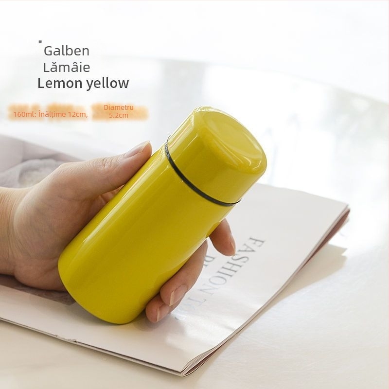 Portabil 304 din oțel inoxidabil buzunar ceașcă mini simplă mică fată masculină și feminină student apă ceașcă termos drăguț ceașcă