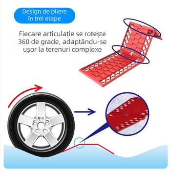 Shunwei, placă de salvare pliabilă pentru anvelope auto, antiderapantă, auto-conducere, zăpadă, nisip, noroi, toate tipurile de teren, auto-salvare
