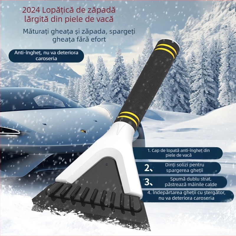 Lopată de zăpadă multifuncțională pentru mașini, perie de zăpadă, dezghețare, răzuitor de gheață, ștergător de zăpadă 5 în 1, răzuire înghețată