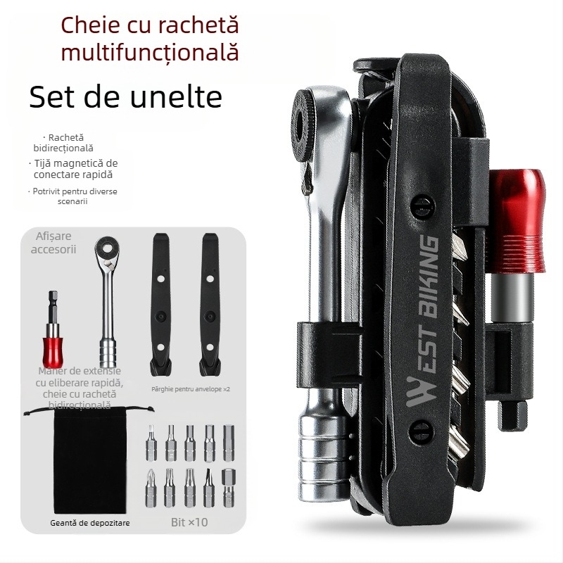 Cheie cu clichet West Rider pentru biciclete de munte, scule combinate, potrivite pentru repararea echipamentelor de echitație pentru vehicule