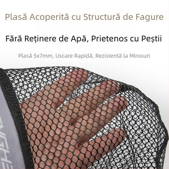 Plasă de pescuit pliabilă, plasă de pescuit mică, portabilă, mini undiță de pescuit, instrument special de pescuit, set complet de accesorii