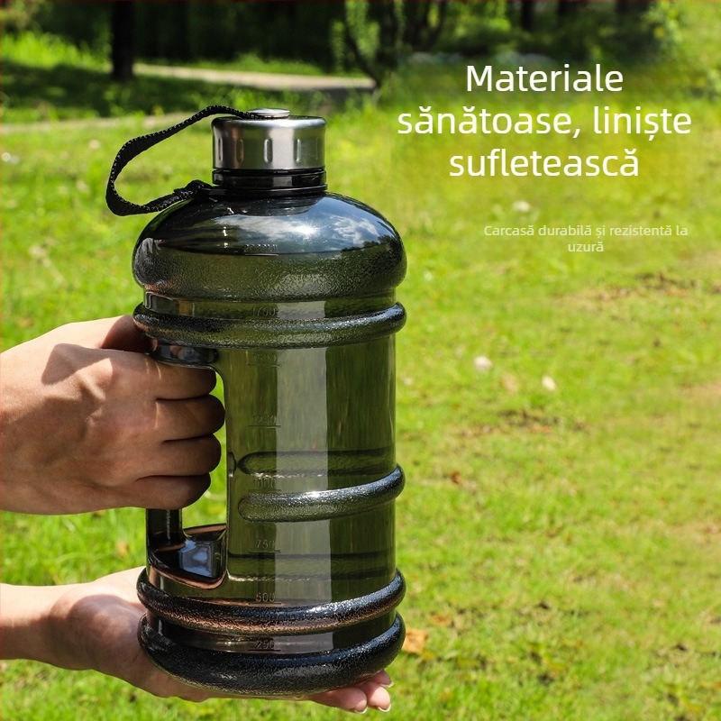 Cană de plastic transfrontalieră de mare capacitate, cană de apă portabilă pentru fitness în aer liber, 2,2 l, etanșă, cu baril de tonă și galon