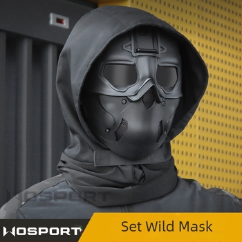 WOSPORT Mască Wild costum Mască de protecție pentru cap Mod de utilizare dublă Protecție facială completă Culoare solidă