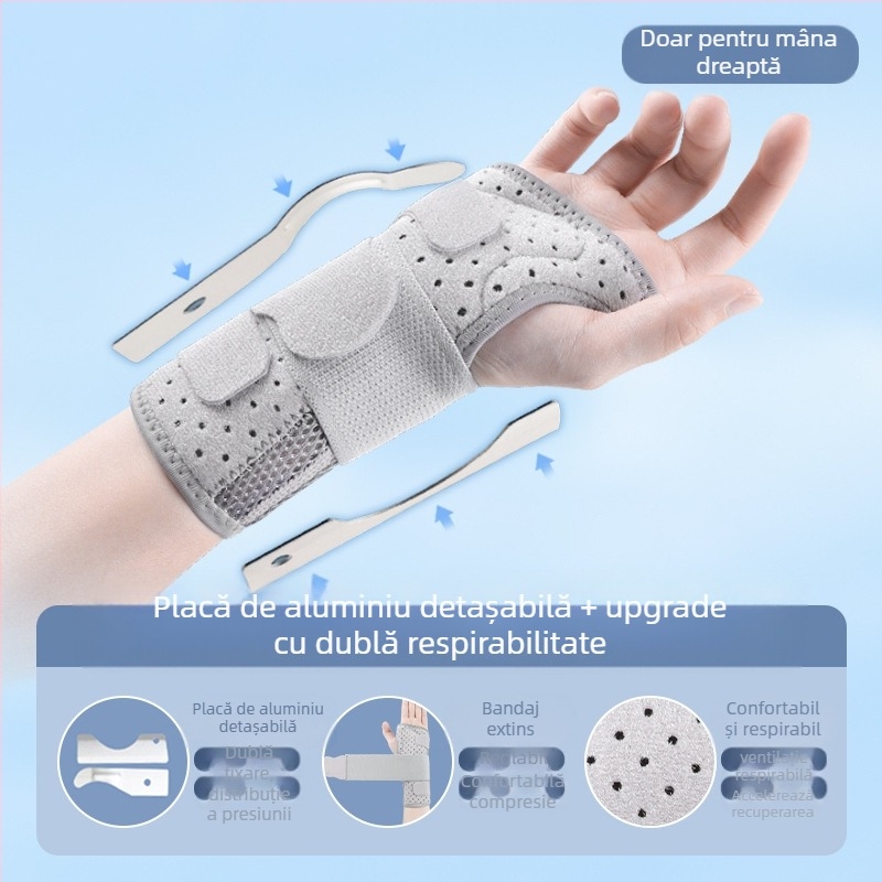 Placă de oțel pentru încheietura mâinii, teacă de tendon, fixator pentru entorsă de încheietură, bretele fixe, curea pentru încheietura mâinii, teacă pentru încheietura mâinii, protector pentru încheietura mâinii