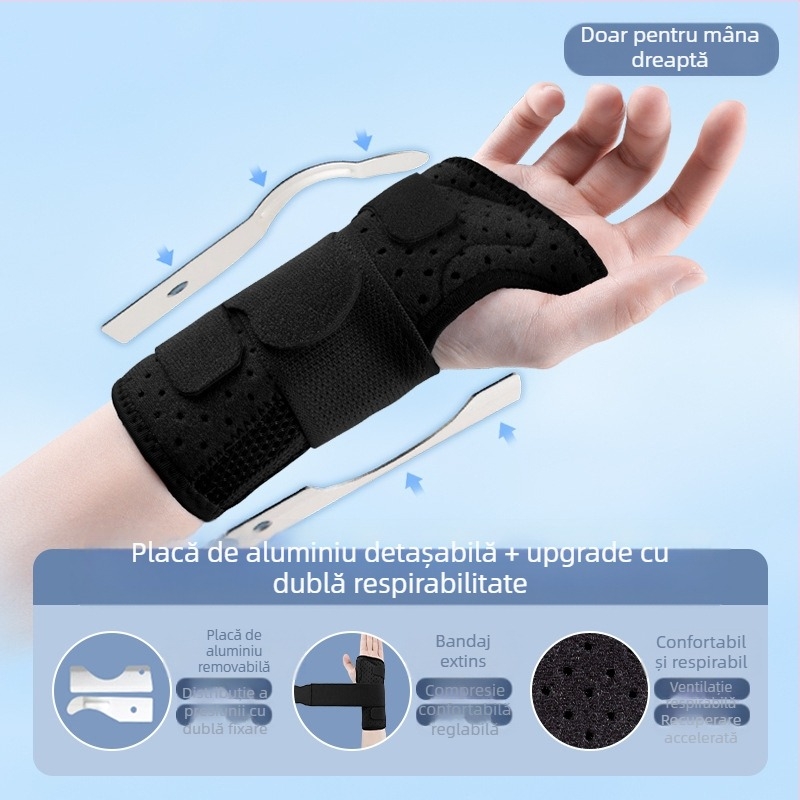 Placă de oțel pentru încheietura mâinii, teacă de tendon, fixator pentru entorsă de încheietură, bretele fixe, curea pentru încheietura mâinii, teacă pentru încheietura mâinii, protector pentru încheietura mâinii