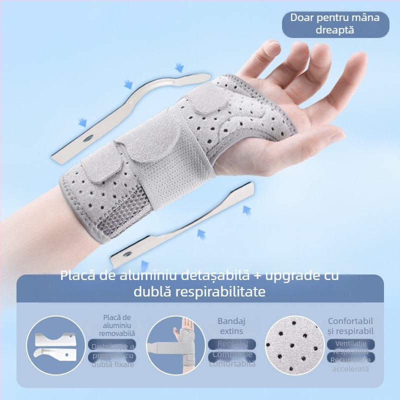 Placă de oțel pentru încheietura mâinii, teacă de tendon, fixator pentru entorsă de încheietură, bretele fixe, curea pentru încheietura mâinii, teacă pentru încheietura mâinii, protector pentru încheietura mâinii