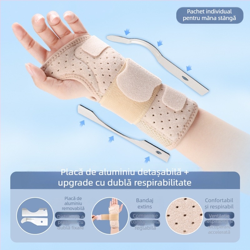 Placă de oțel pentru încheietura mâinii, teacă de tendon, fixator pentru entorsă de încheietură, bretele fixe, curea pentru încheietura mâinii, teacă pentru încheietura mâinii, protector pentru încheietura mâinii