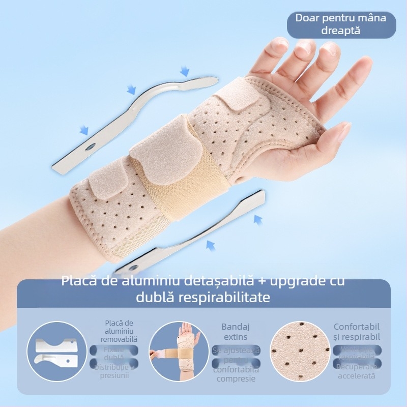 Placă de oțel pentru încheietura mâinii, teacă de tendon, fixator pentru entorsă de încheietură, bretele fixe, curea pentru încheietura mâinii, teacă pentru încheietura mâinii, protector pentru încheietura mâinii