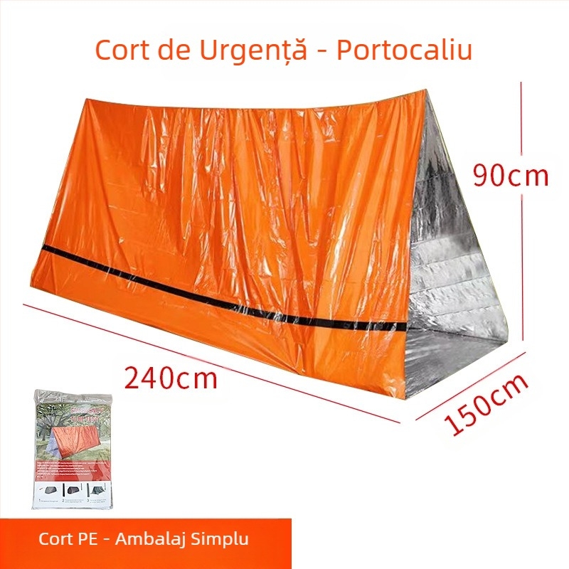 Cort de urgență portabil în aer liber, salvare de urgență, salvare în caz de dezastru, camping, sac de dormit rezistent la frig, pătură termică, alpinism, camping transfrontalier, Dropshipping