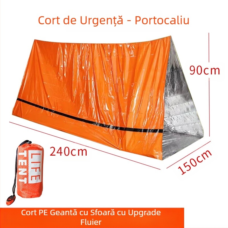 Cort de urgență portabil în aer liber, salvare de urgență, salvare în caz de dezastru, camping, sac de dormit rezistent la frig, pătură termică, alpinism, camping transfrontalier, Dropshipping