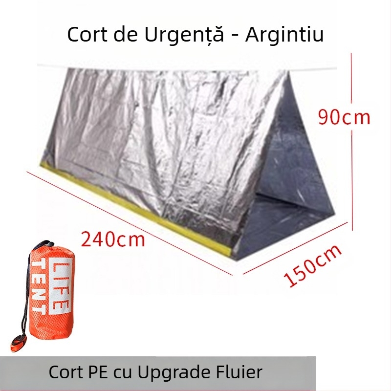 Cort de urgență portabil în aer liber, salvare de urgență, salvare în caz de dezastru, camping, sac de dormit rezistent la frig, pătură termică, alpinism, camping transfrontalier, Dropshipping