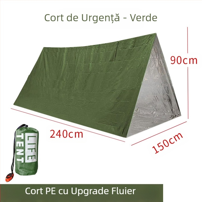 Cort de urgență portabil în aer liber, salvare de urgență, salvare în caz de dezastru, camping, sac de dormit rezistent la frig, pătură termică, alpinism, camping transfrontalier, Dropshipping