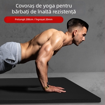 Saltea de fitness pentru bărbați, cu uscare pe spate, pentru începători, antrenament lărgit și alungit, antiderapant, rezistent la uzură, saltea de yoga pentru antrenament, saltea de podea pentru sport