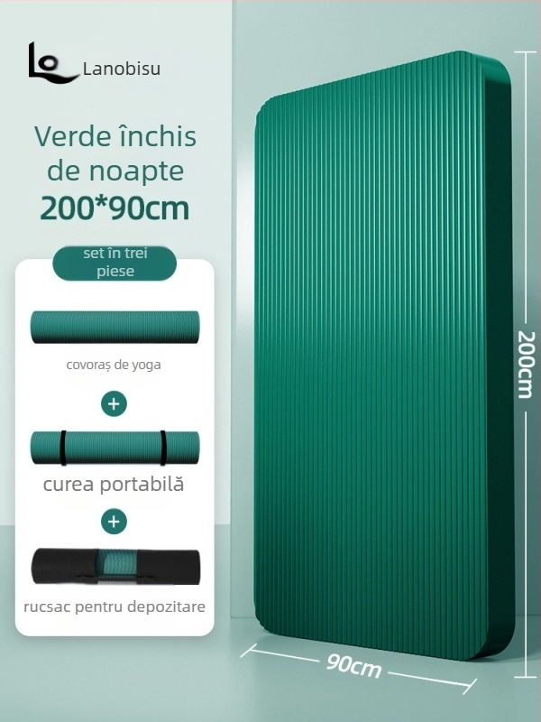 Saltea de fitness pentru bărbați, cu uscare pe spate, pentru începători, antrenament lărgit și alungit, antiderapant, rezistent la uzură, saltea de yoga pentru antrenament, saltea de podea pentru sport