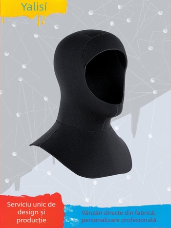 Glugă de scufundări de 3~5 mm, snorkeling, surfing, protecție caldă pentru urechi, protecție pentru cap, cască de înot cu protecție solară, protecție împotriva frigului, glugă de înot de iarnă pentru bărbați și femei