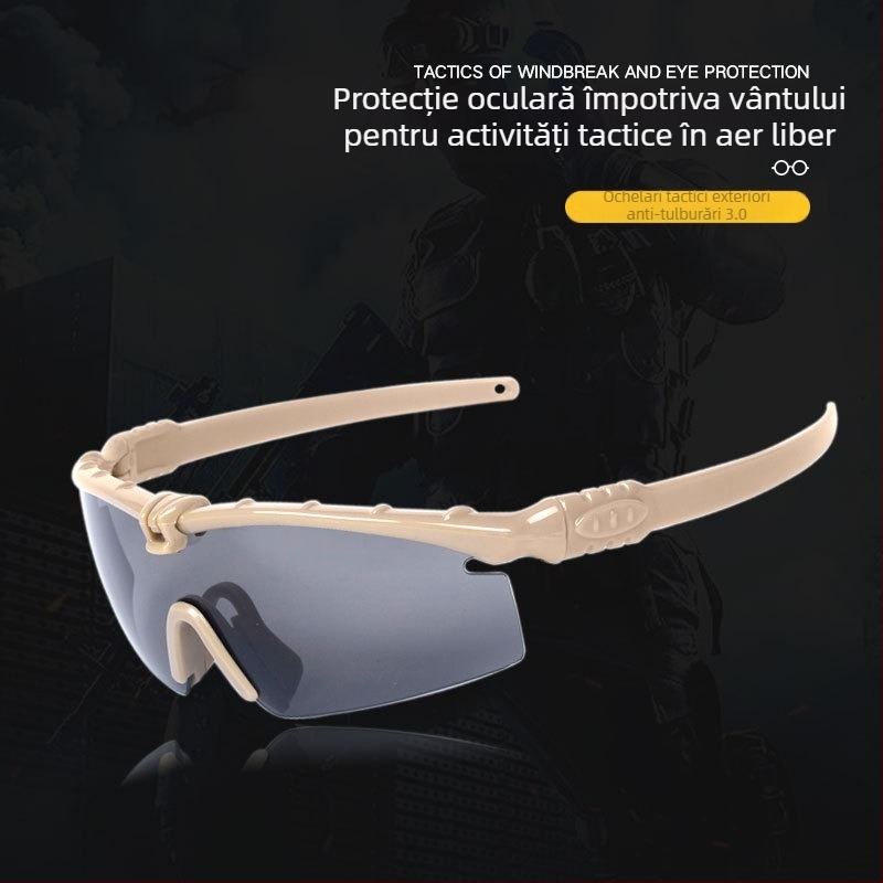 Ochelari tactici anti-revoltă 3.0 noi, ochelari de tragere CS, ochelari de echitație pentru biciclete electrice, ochelari anti-vânt și anti-impact