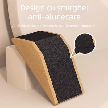 Cărămidă de plută pentru yoga, genuflexiuni, șmirghel, pană, cărămidă pentru fitness, ridicare de haltere, întindere a gambelor, ridicare de călcâi, rampă de pantă