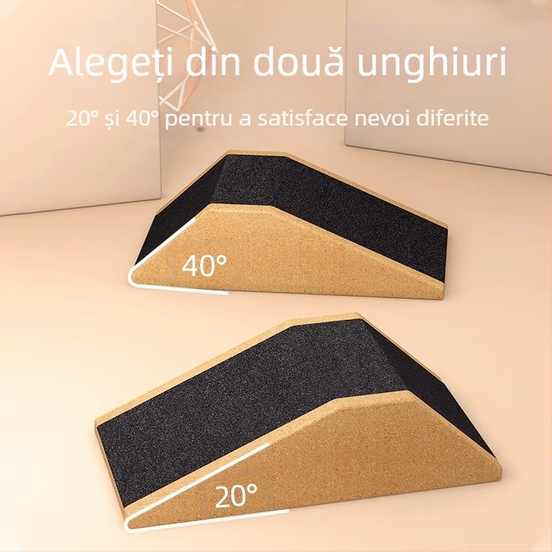 Cărămidă de plută pentru yoga, genuflexiuni, șmirghel, pană, cărămidă pentru fitness, ridicare de haltere, întindere a gambelor, ridicare de călcâi, rampă de pantă