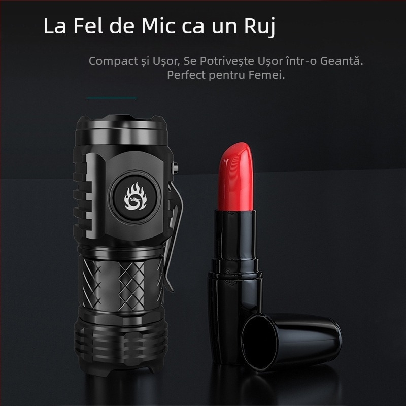 Lanternă transfrontalieră nouă cu lumină puternică, cu trei ochi, monstru, lanternă LED multifuncțională portabilă pentru exterior, Wick, pentru uz casnic