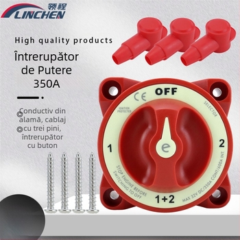 Întrerupător de baterie impermeabil, izolat roșu, modificat pentru uz marin, seria Blue Ocean 9001E