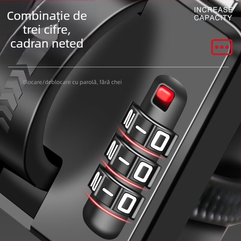 Lacăt pentru cască auto cu baterie electrică, parolă, antifurt, securitate fixă, lacăt gratuit, cataramă cu lacăt, parolă, lacăt pentru cască