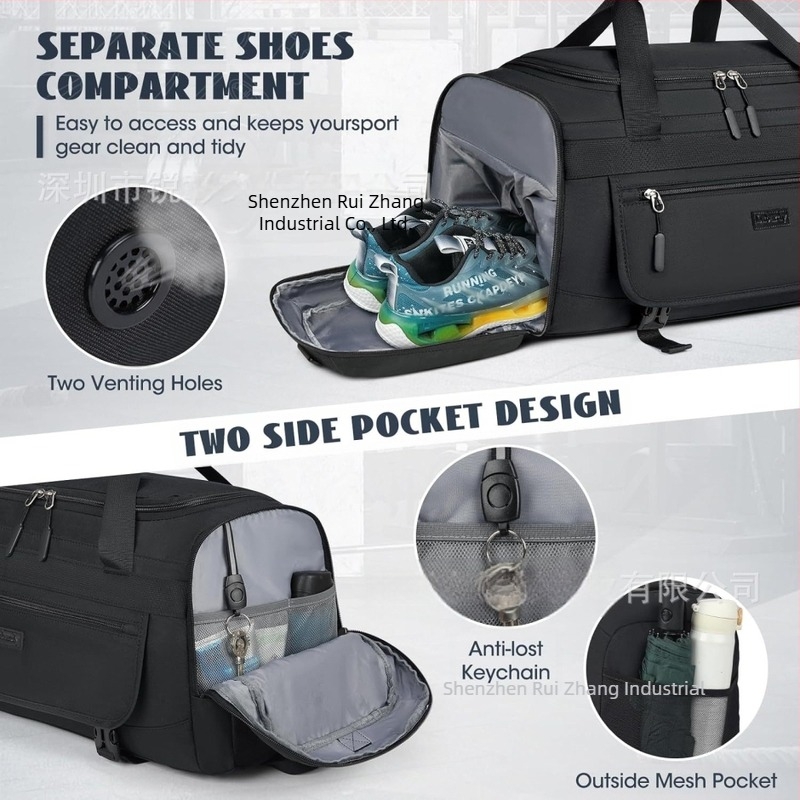 Geantă de fitness cu separare umedă și uscată, geantă de depozitare din pânză Oxford transfrontalieră, geantă de călătorie ultra-ușoară, geantă de bagaje, geantă de yoga, antibacteriană și impermeabilă